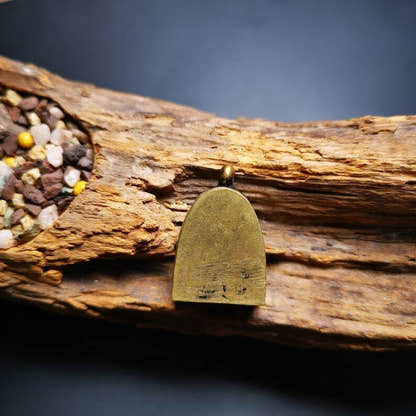 Gau Ghau Shrine, Altar Amulet Pendant - Tibetan Buddhist amulet, close-up detail