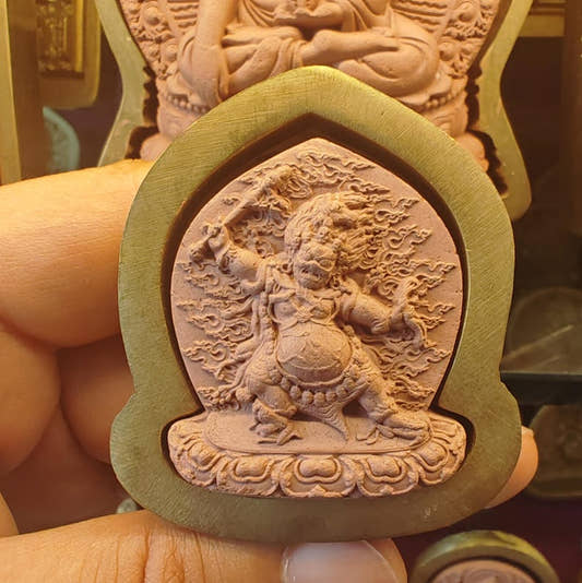 Hayagriva Tsa Tsa Mold - Tibetan tsa tsa mold, front view