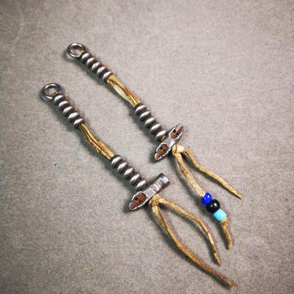6mm Cold Iron Prayer Bead Counters with Dorje Bell Pendant - Tibetan Buddhist art, view 6