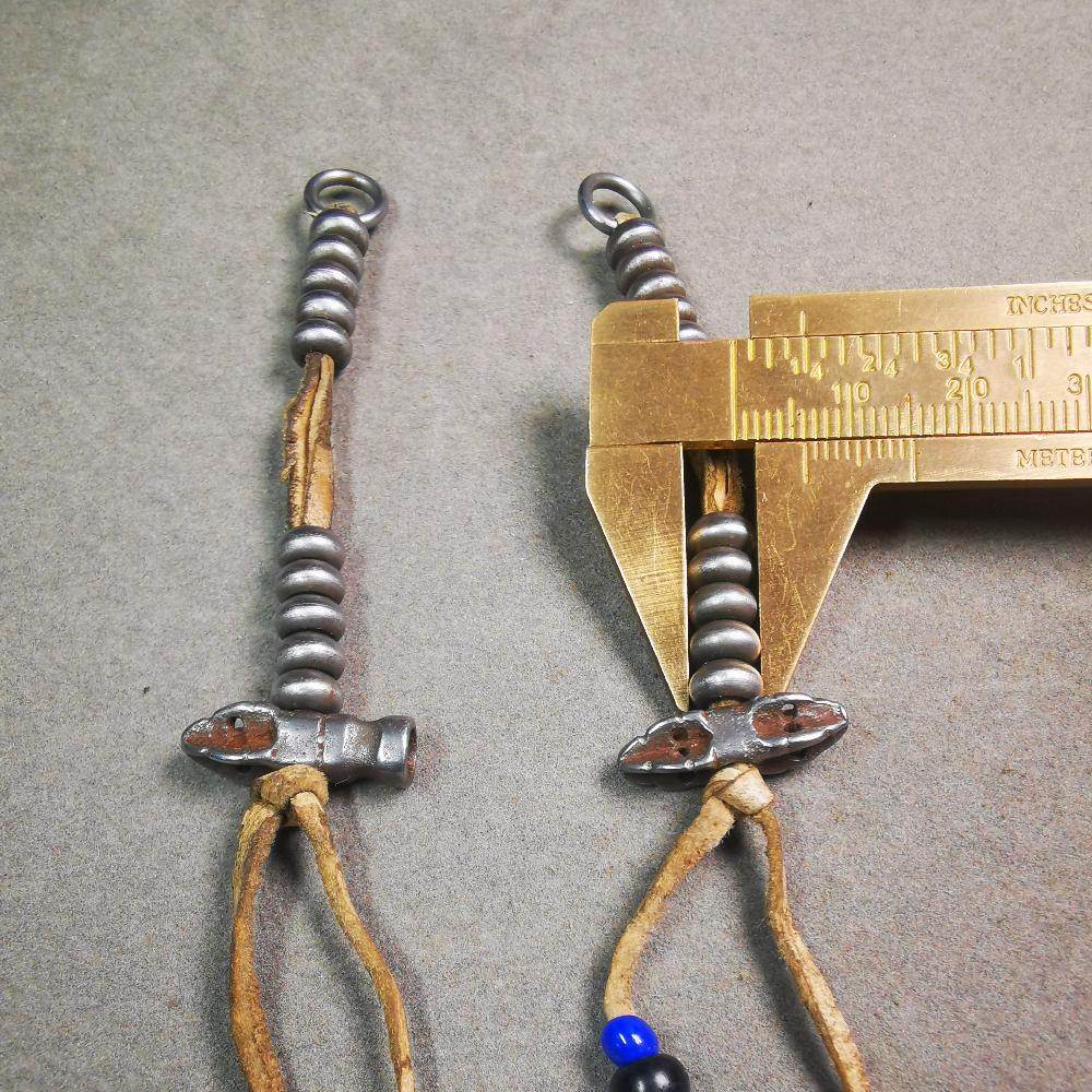6mm Cold Iron Prayer Bead Counters with Dorje Bell Pendant - Tibetan Buddhist art, view 7