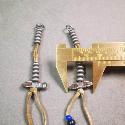 6mm Cold Iron Prayer Bead Counters with Dorje Bell Pendant - Tibetan Buddhist art, view 8