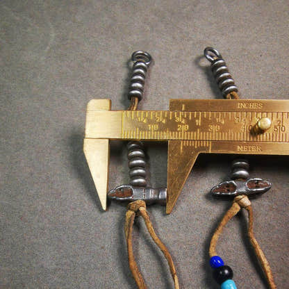 6mm Cold Iron Prayer Bead Counters with Dorje Bell Pendant - Tibetan Buddhist art, view 9