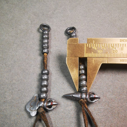 6mm Cold Iron Bead Counters with Kila and Kartika Pendant