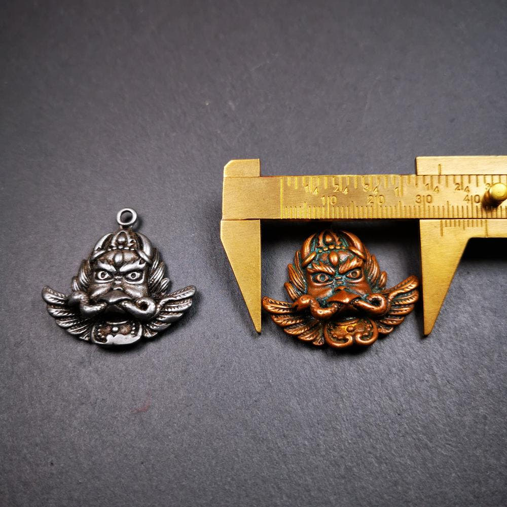 Garuda Amulet 1.37" - Tibetan Buddhist amulet, view 9