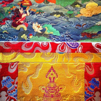 Akasagarbha Bodhisattva - Tibetan thangka painting, view 11