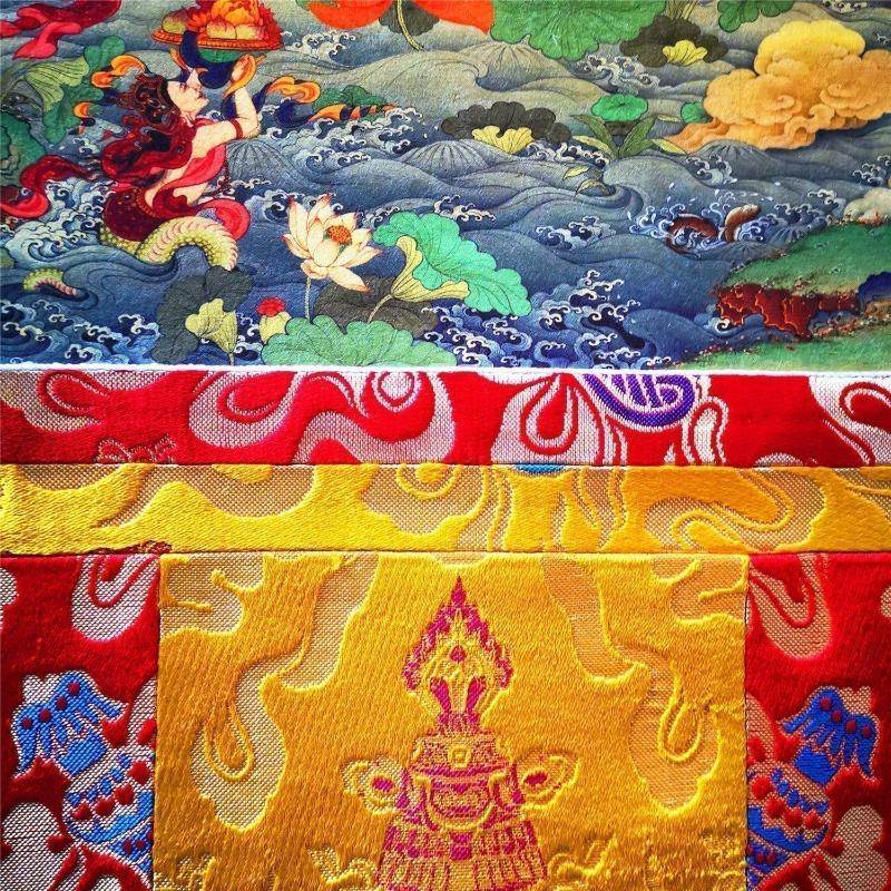 Akasagarbha Bodhisattva - Tibetan thangka painting, view 11