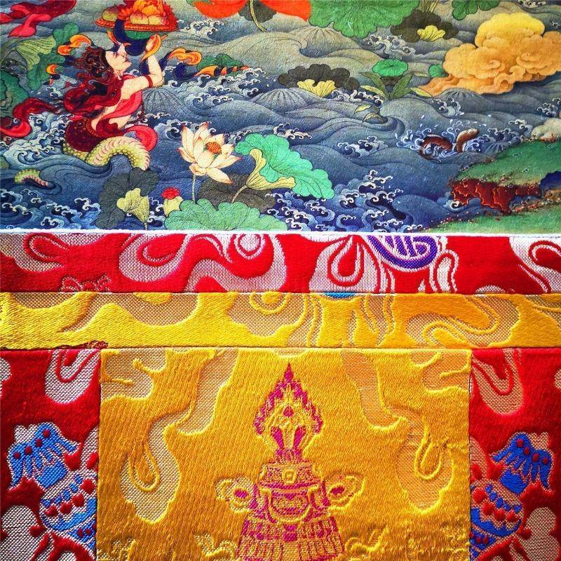 The Sa skya School's Five Forefathers - Tibetan thangka painting, view 11
