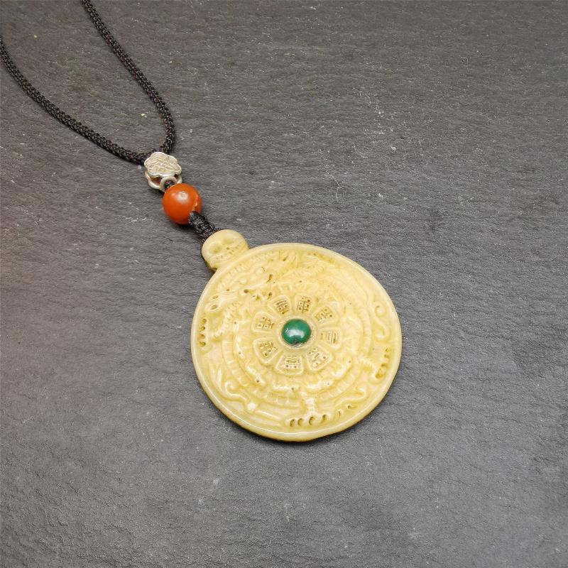 Gandhanra Unique Old Kapala Pendant,Tibetan Buddhist Amulet,Melong,SIPAHO