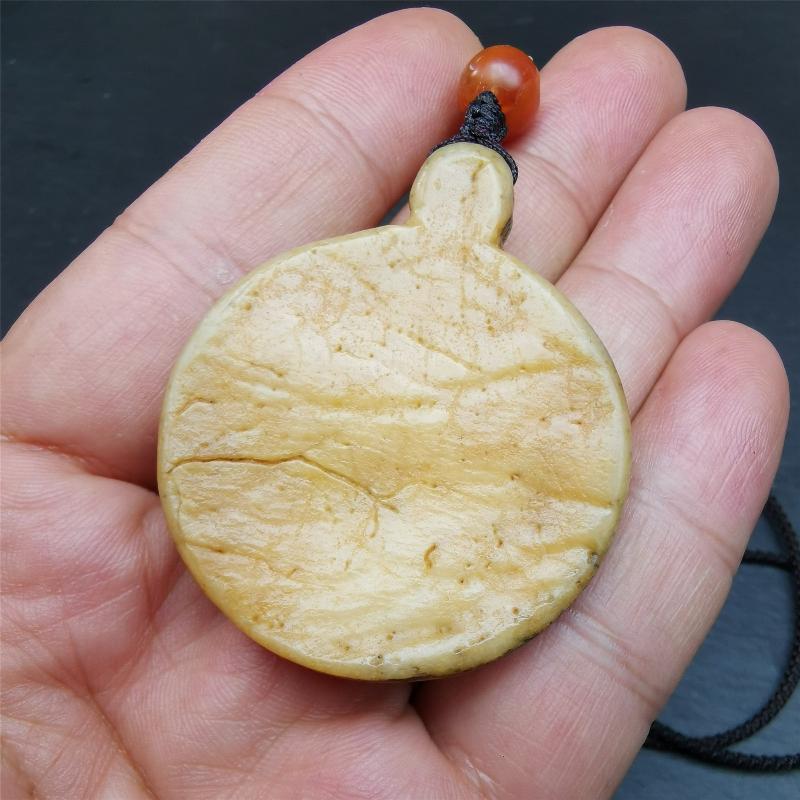 Gandhanra Unique Old Kapala Pendant,Tibetan Buddhist Amulet,Melong,SIPAHO