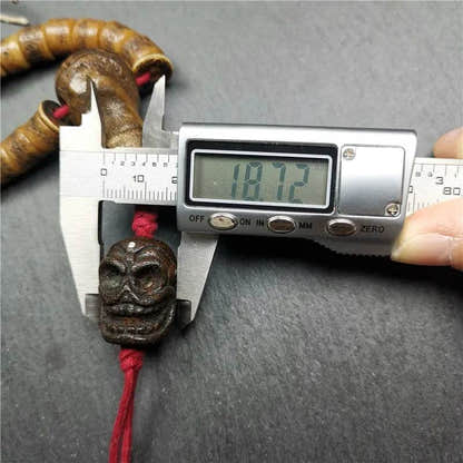 Old Kapala Skull Bone Mala - Tibetan Buddhist mala beads, view 27