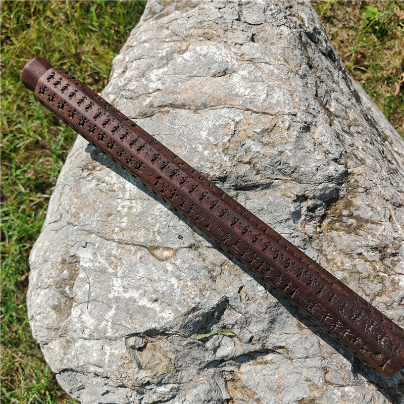 Gandhanra Antique Tibetan Buddhist Zanpar, Octagon Wooden Mold Stick,Dharma Ritual Plate,Intricately Carved Esoteric Ritual Objects and protectors,53cm × 5cm,collected from Derge Kham area Tibet,60 years old