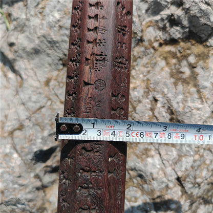 Gandhanra Antique Tibetan Buddhist Zanpar, Octagon Wooden Mold Stick,Dharma Ritual Plate,Intricately Carved Esoteric Ritual Objects and protectors,53cm × 5cm,collected from Derge Kham area Tibet,60 years old