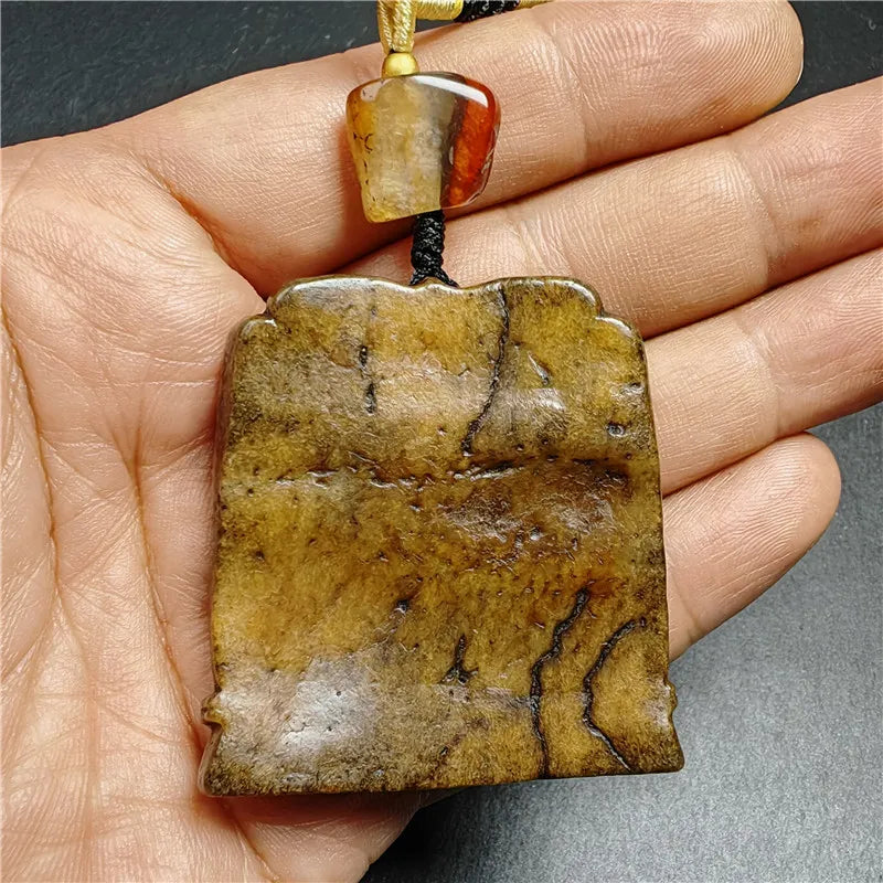 Authentic Citipati Kapala Pendant,Gandhanra Old Tibetan Amulet,50mm × 45mm