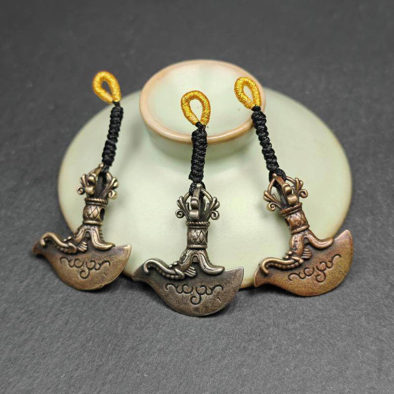 Kartika Amulet - Tibetan Buddhist amulet, detailed view
