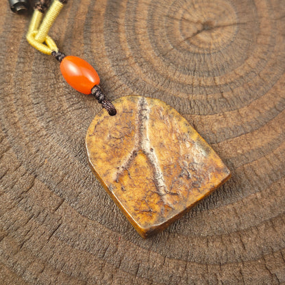 Antique Kapala Amulet Tenfold Auspicious Diagram - 36mm × 28mm