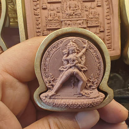 Kalachakra Tsa Tsa Mold - Tibetan tsa tsa mold, front view