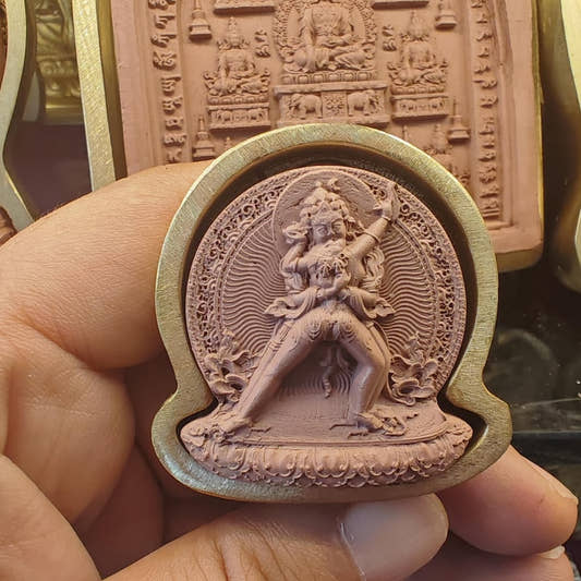 Kalachakra Tsa Tsa Mold - Tibetan tsa tsa mold, front view