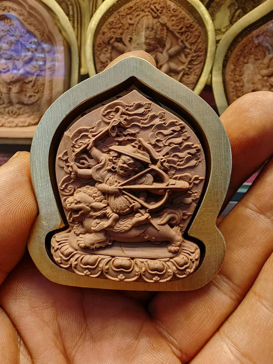 King Pehar Gyalpo Tsa Tsa Mold - 4.5cm Height - Tibetan tsa tsa mold, front view
