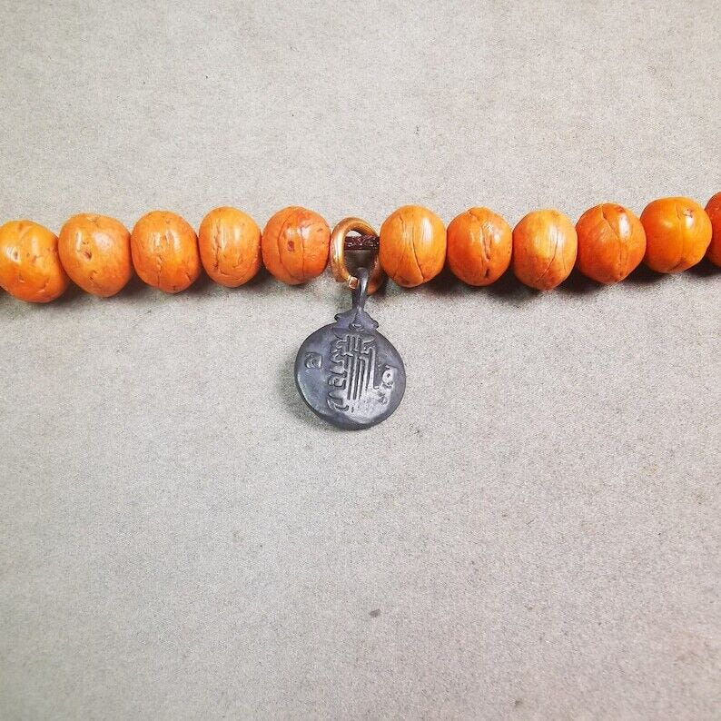 Mala Pendant,Calendar Amulet for Prayer Beads,Bag Hanging,0.7" - Tibetan Buddhist mala beads, view 4
