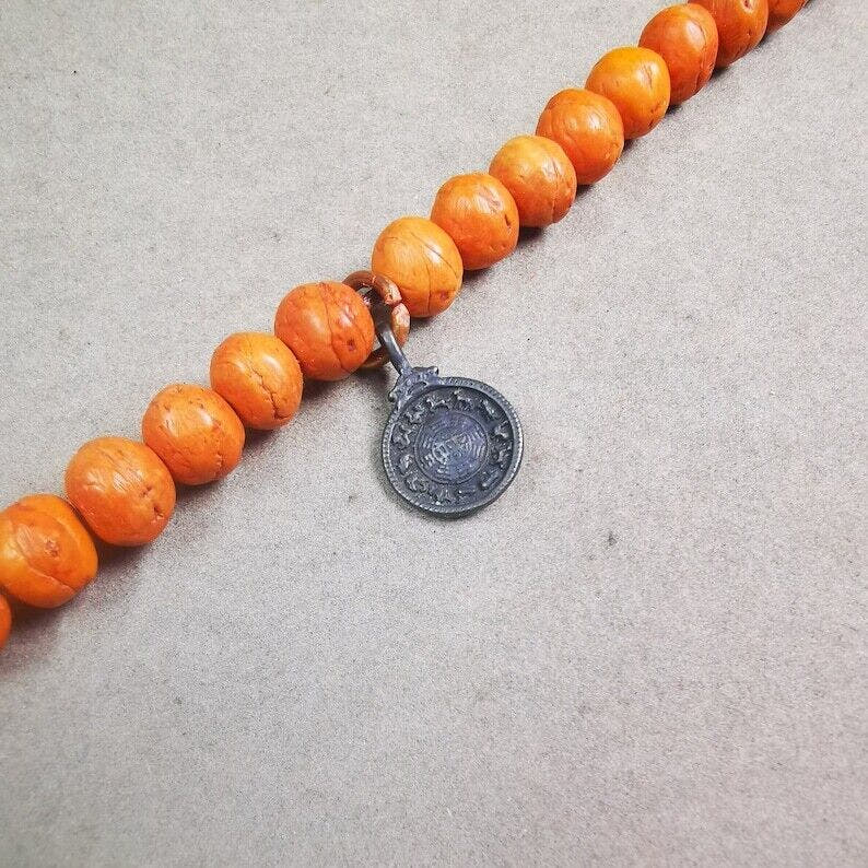 Mala Pendant,Calendar Amulet for Prayer Beads,Bag Hanging,0.7" - Tibetan Buddhist mala beads, view 5