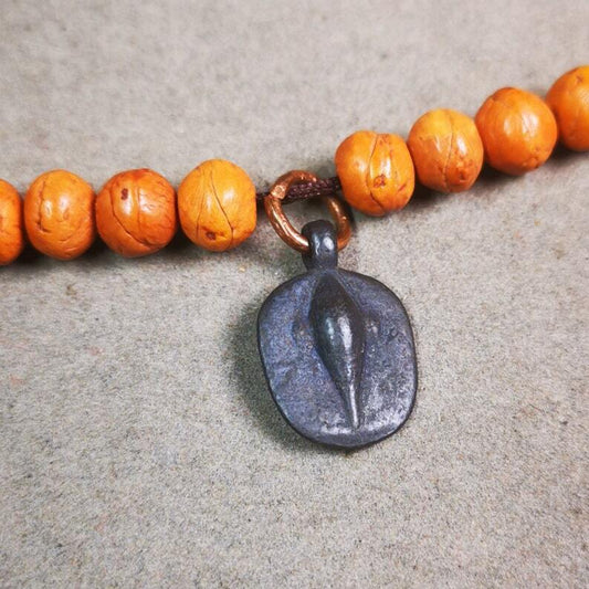 Mala Pendant,Shankha Conch Amulet for Prayer Beads, Bag Hanging, 0.84"