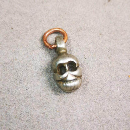 Mala Pendant,Skull Citipati Amulet for Prayer Beads - Tibetan Buddhist mala beads, view 7