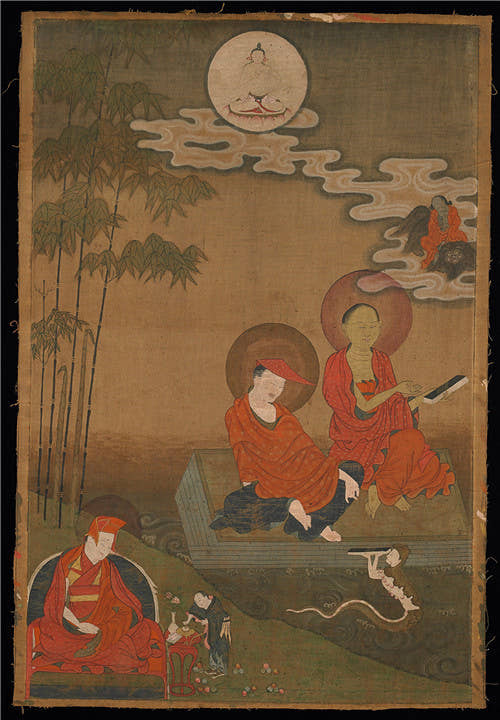 Nagarjuna and Aryadeva Thangka Image