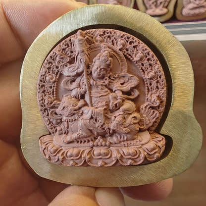 Namthose - Vaishravana Tsa Tsa Mold - Tibetan tsa tsa mold, front view