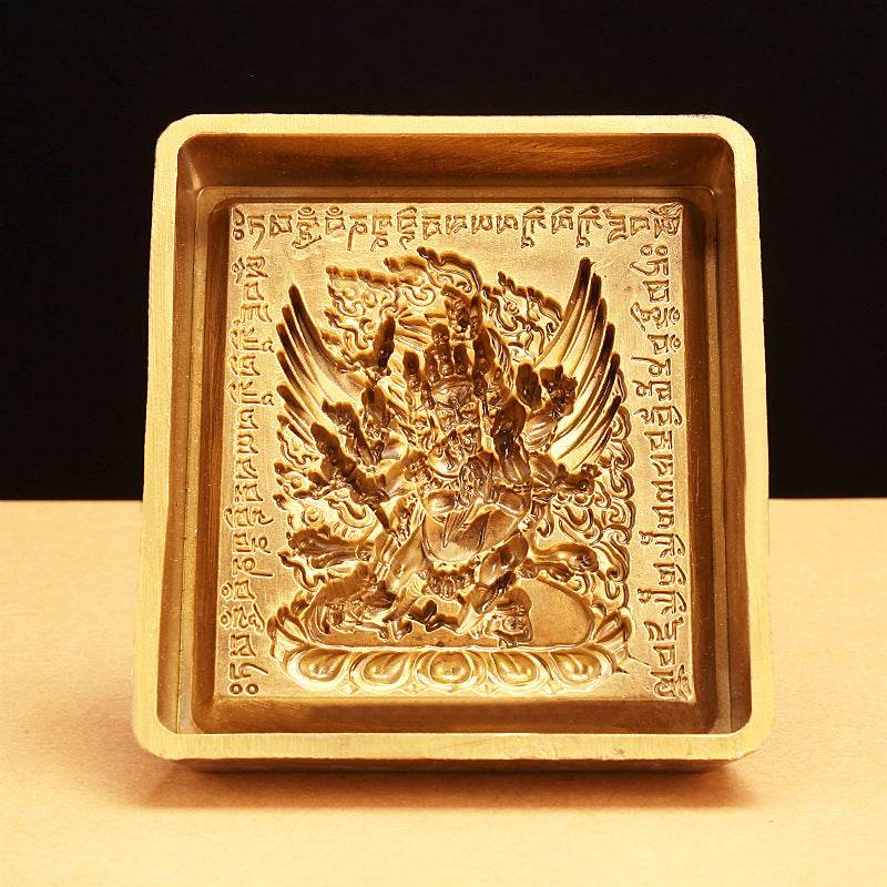 Big Size Vajrakilaya Tsa Tsa Mold - Tibetan tsa tsa mold, close-up detail