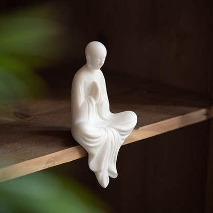 White Porcelain Buddha Statue - Tibetan Buddhist statue, view 4