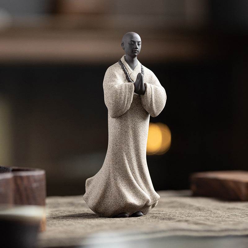 Purple Sand Buddha Statue - Tibetan Buddhist statue, detailed view