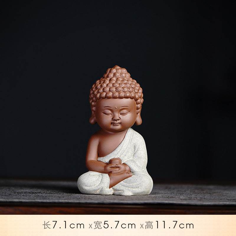 Purple Sand Shakyamuni,Avalokiteshvara,Ksitigarba Buddha Statues - Tibetan Buddhist statue, view 16