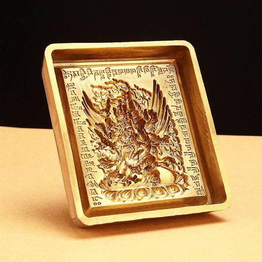 Big Size Vajrakilaya Tsa Tsa Mold - Tibetan tsa tsa mold, front view