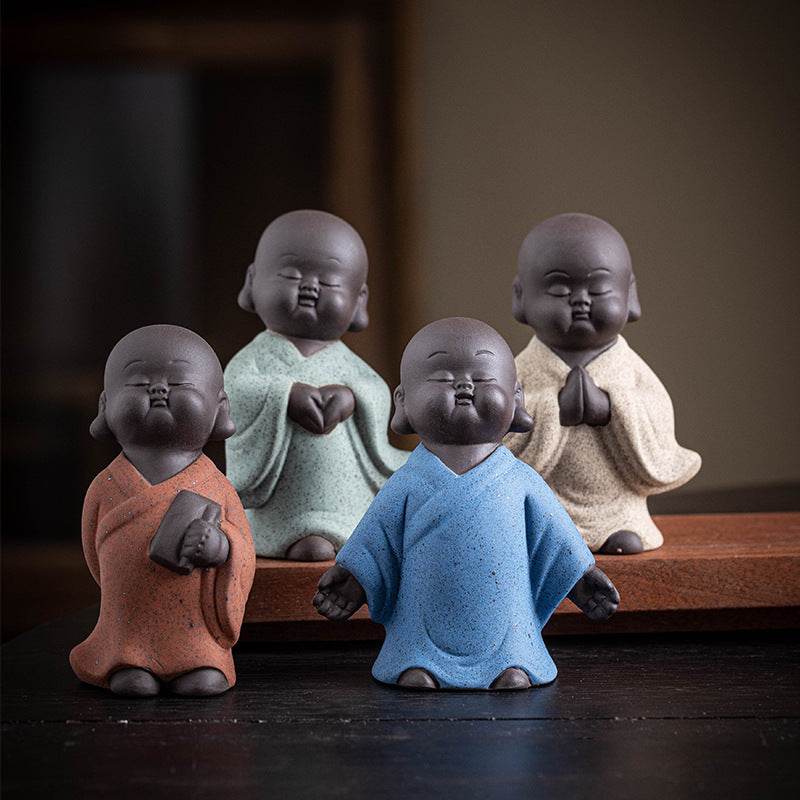 Purple Sand Meditation Buddha Statues - Tibetan Buddhist statue, view 4