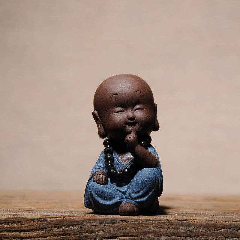 Purple Sand Meditation Buddha Statues - Tibetan Buddhist statue, front view