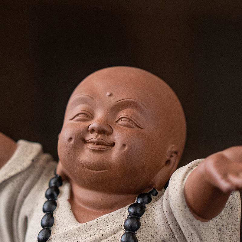 Purple Sand Buddha Statue - Tibetan Buddhist statue, detailed view