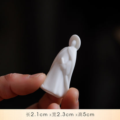 White Ceramic Zen Figurine Ornament