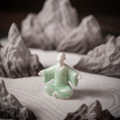 Ceramic Buddha Statues - Tibetan Buddhist statue, close-up detail