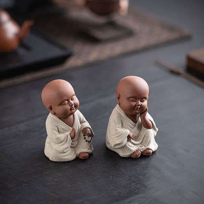 Purple Sand Meditation Buddha Statues - Tibetan Buddhist statue, close-up detail