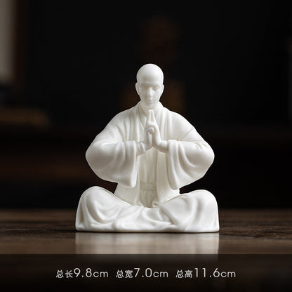 White Porcelain Meditation Buddha Statues