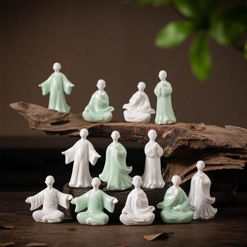 Ceramic Buddha Statues - Tibetan Buddhist statue, view 4