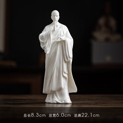 White Porcelain Meditation Buddha Statues