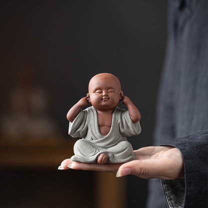 Purple Sand Meditation Buddha Statues - Tibetan Buddhist statue, detailed view