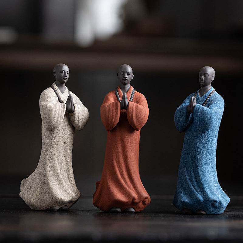 Purple Sand Buddha Statue - Tibetan Buddhist statue, close-up detail