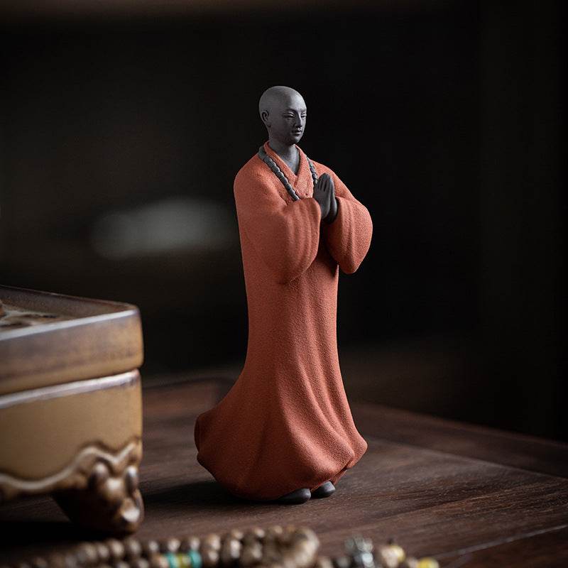 Purple Sand Buddha Statue - Tibetan Buddhist statue, front view
