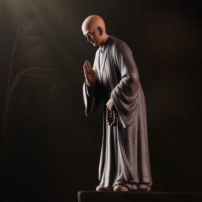 Purple Sand Meditation Buddha Statues - Tibetan Buddhist statue, front view