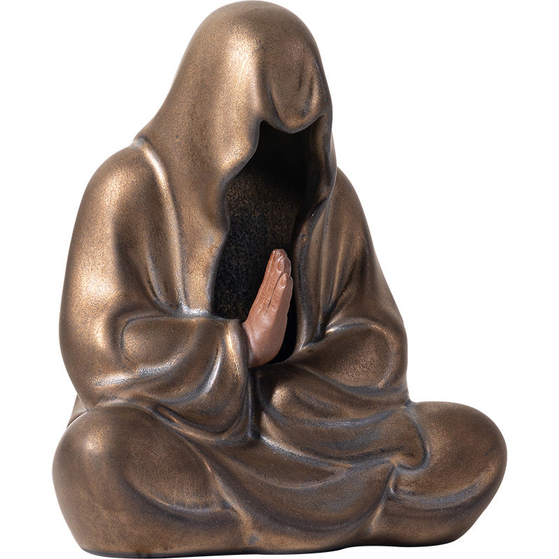 Purple Sand Meditation Buddha Statue