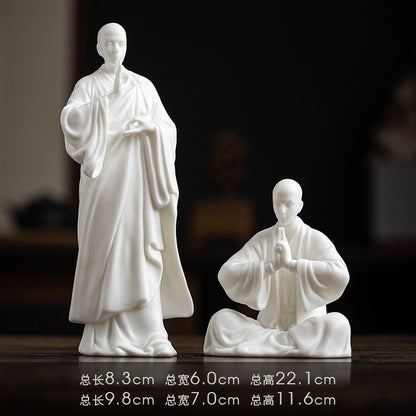 White Porcelain Meditation Buddha Statues