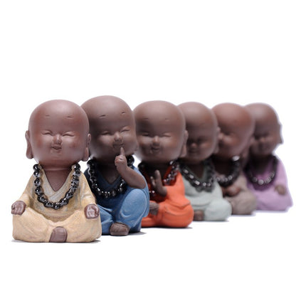 Purple Sand Meditation Buddha Statues