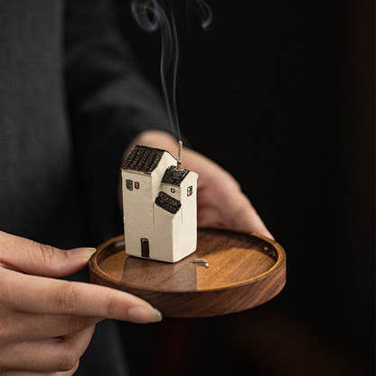 Classic House Incense Holder - Tibetan Buddhist statue, detailed view